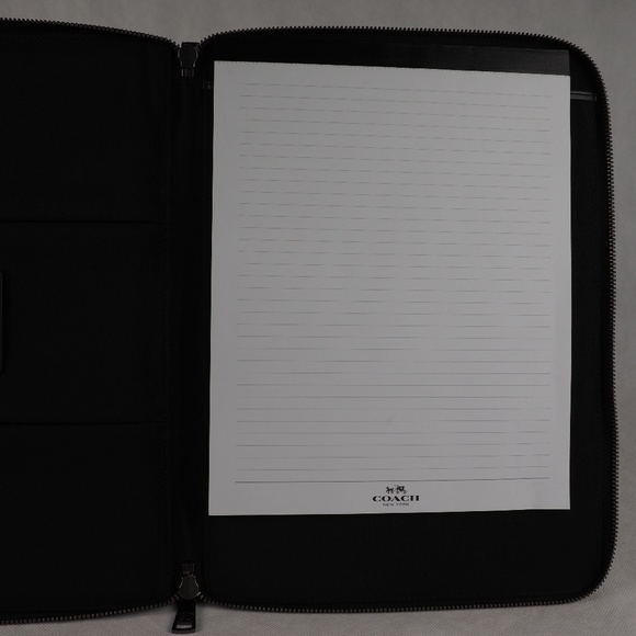 Coach Portfolio Leather Dark Saddle Clutch 65101 - Picture 7 of 8